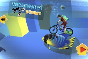 Underwater Stunt Bicycle Racing underwater